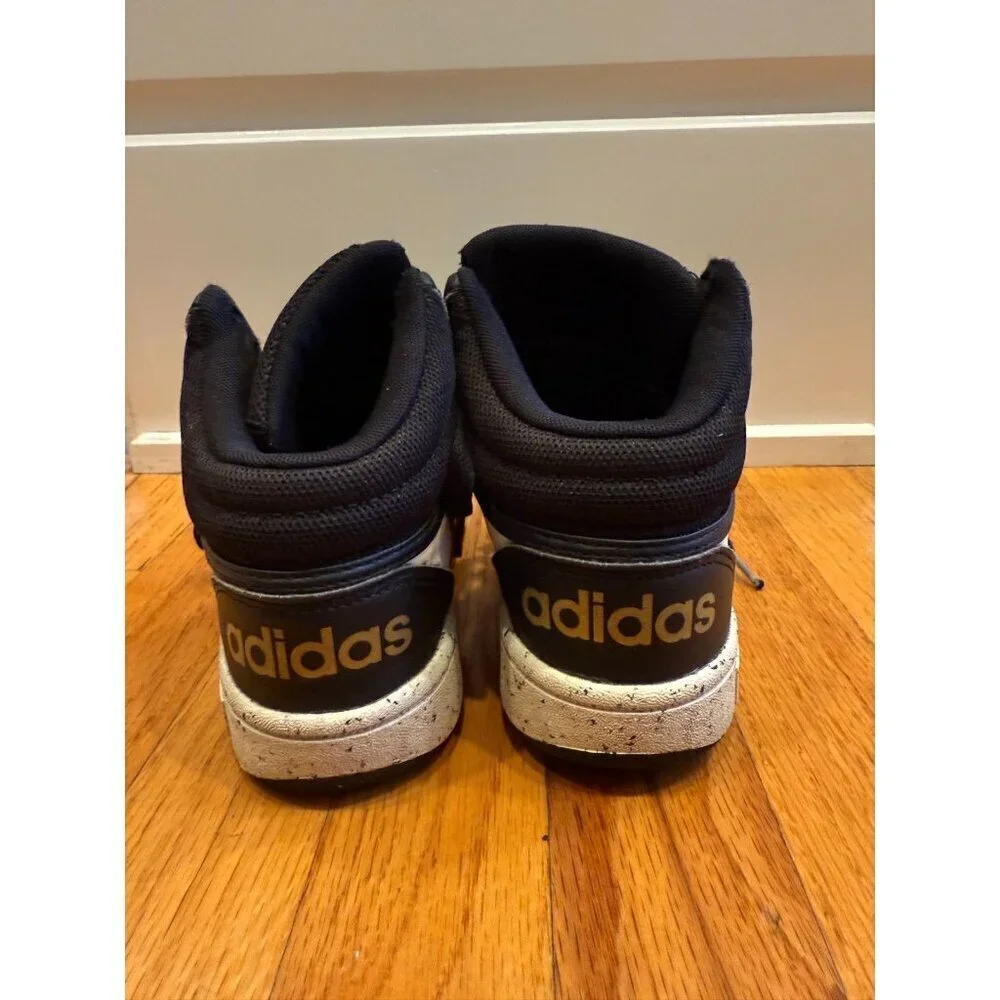 Adidas Hoops Mid Shoes Cloud Red White Black Youth Size 2